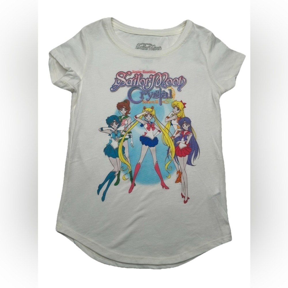 Sailor Moon Crystal Kids White T-Shirt - Picture 1 of 7